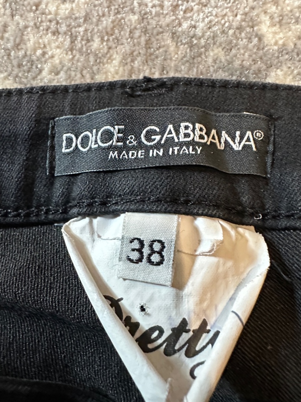 DOLCE AND GABBANA SKINNY JEANS WITH ZIPPER ON BOTTOM SIZE 38 - Picture 3 of 12